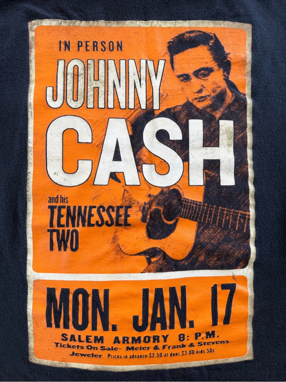Johnny Cash Band tee- black